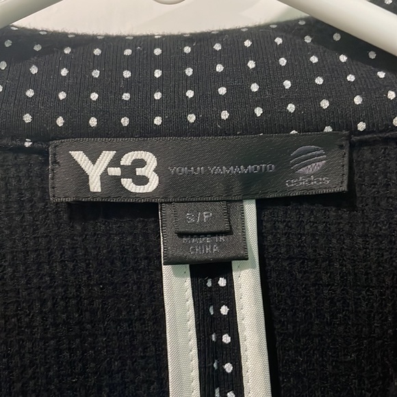 EUC Y-3 Adidas Yohji Yamamoto mens polka dot cotton blazer - Picture 2 of 13